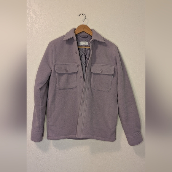 TNA Aritzia Polar Shirt Jacket In Purple Ash - Picture 12 of 13